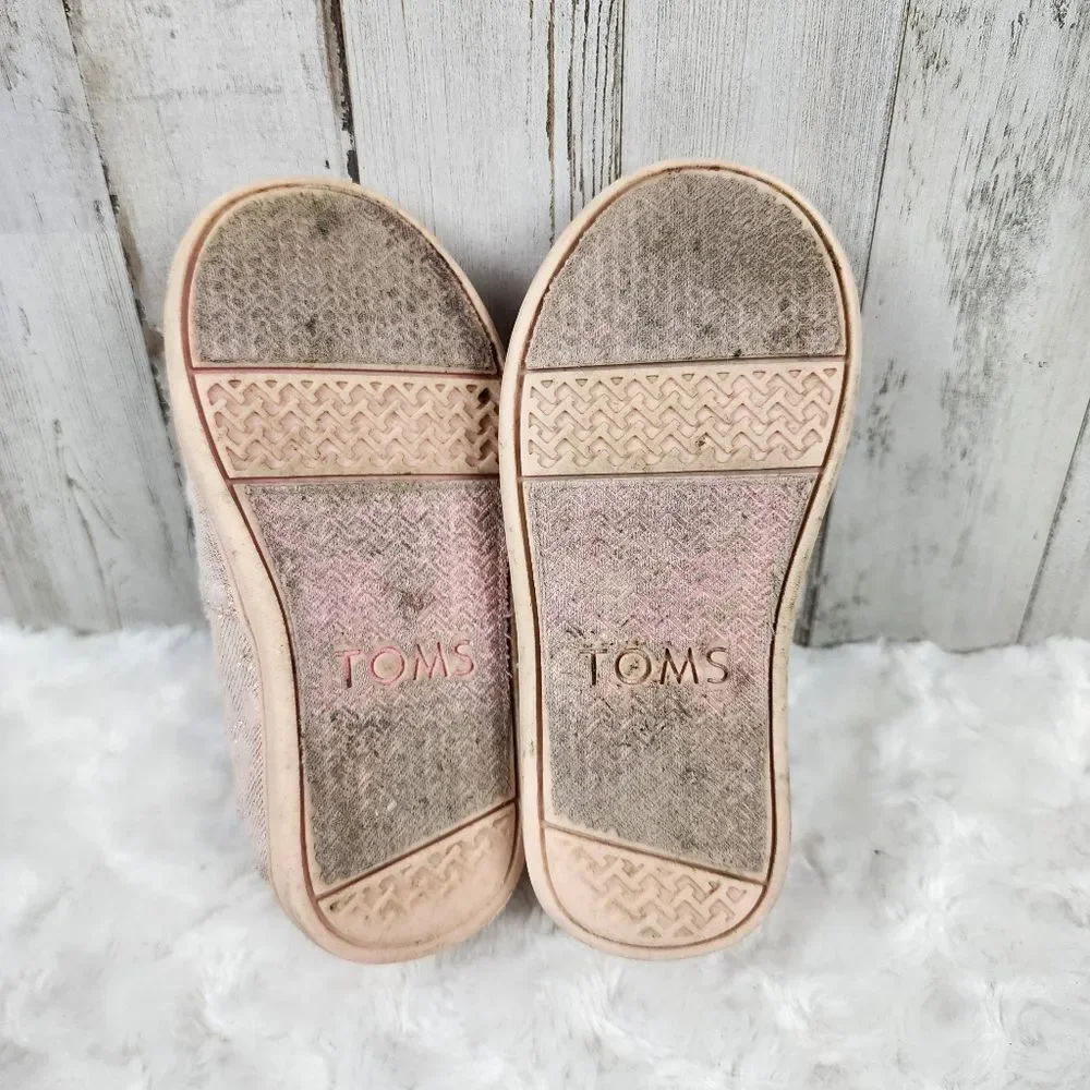 Toms Alpargata Pink Flats Size T7